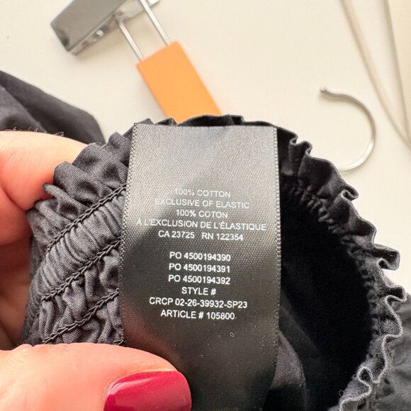 Aritzia Sunday Best Bonbon Poplin Tiered Mini Skirt Black Size Medium - Picture 8 of 8